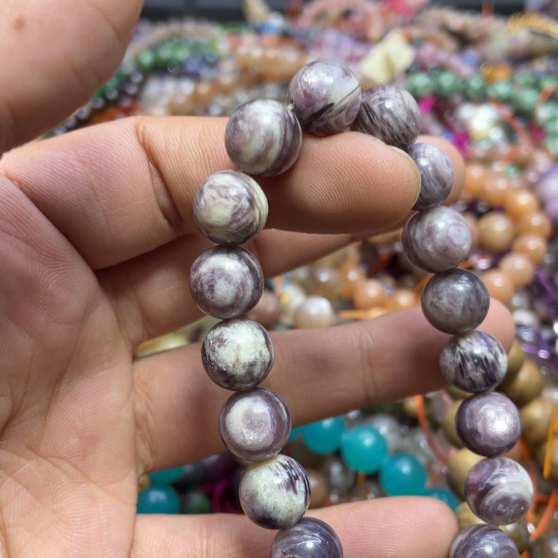 紫晶颈饰银S800镀金镶嵌