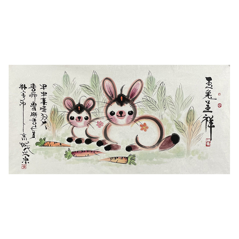 c-2394韩老师68*136软片生肖兔