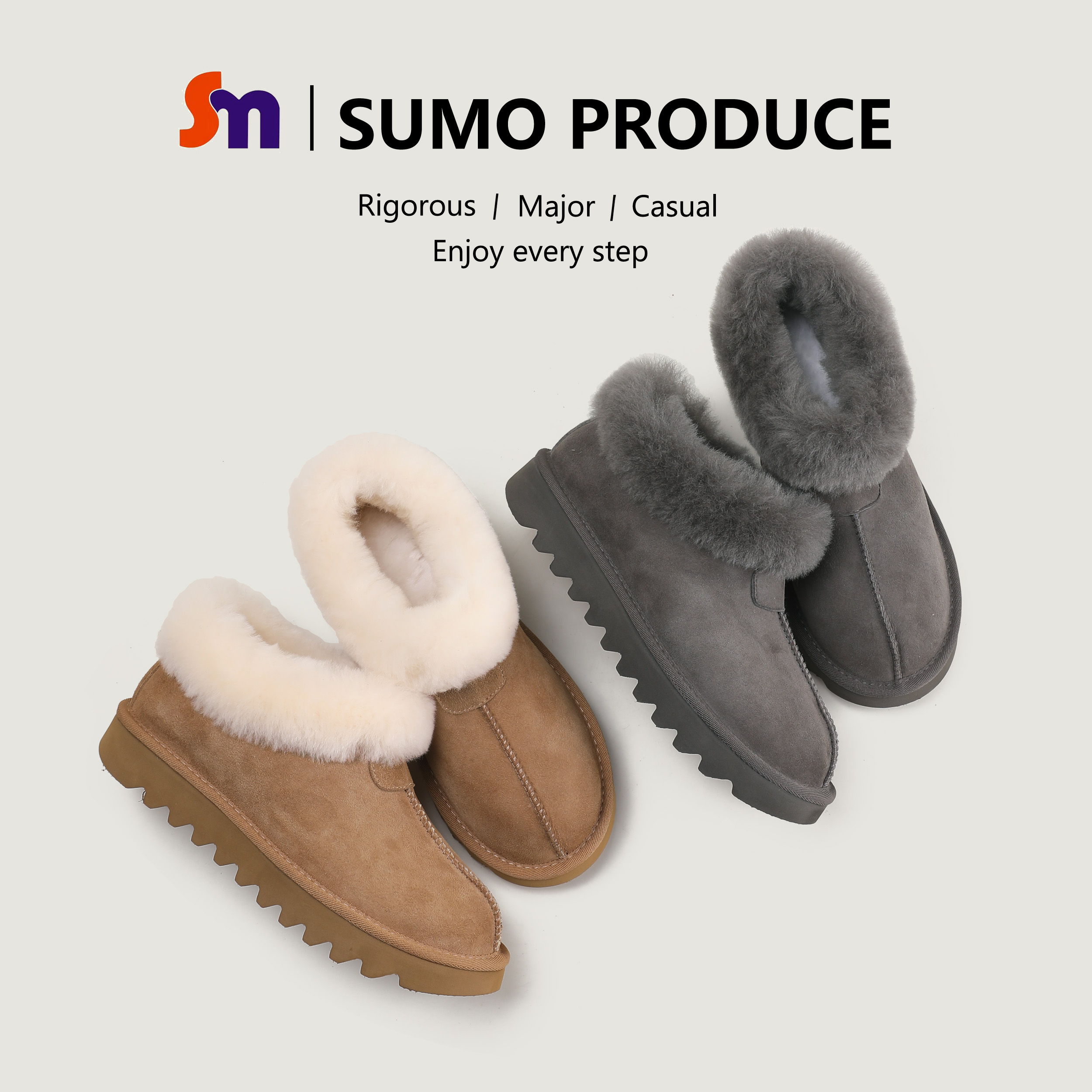 【卡妈Hmm】冬季羊皮毛一体生物基塔茨特雪地靴女百搭保暖棉鞋真皮