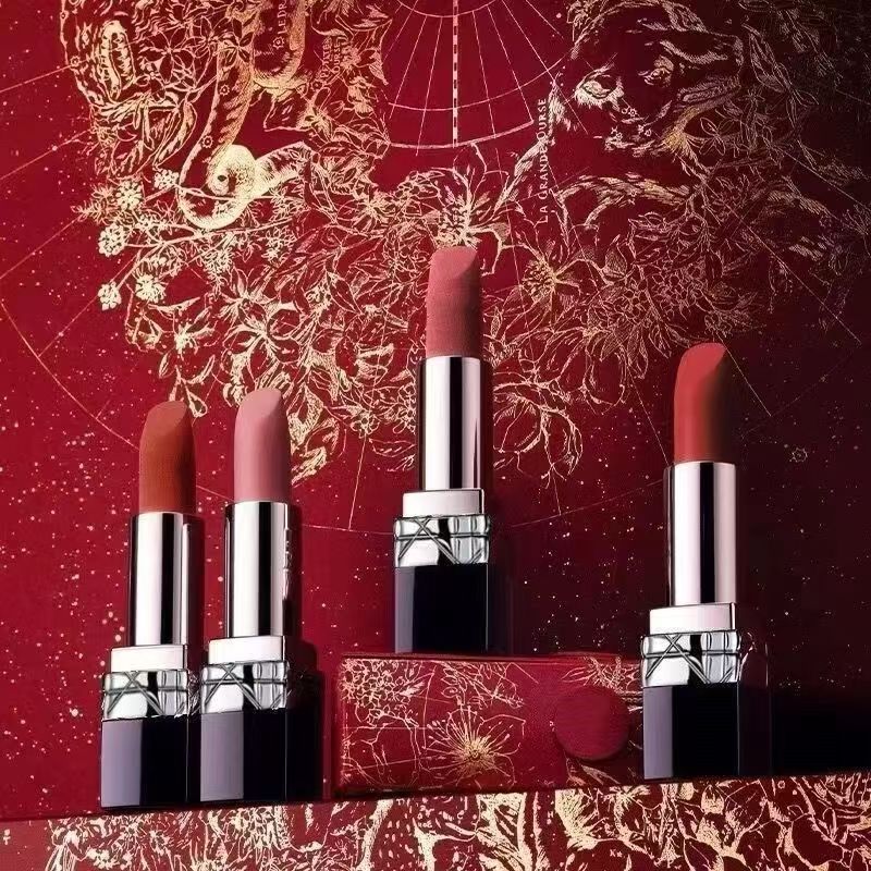 【100%正品保障】丝绒哑光口红一支装3.6g #上海红色显白奢华雾面