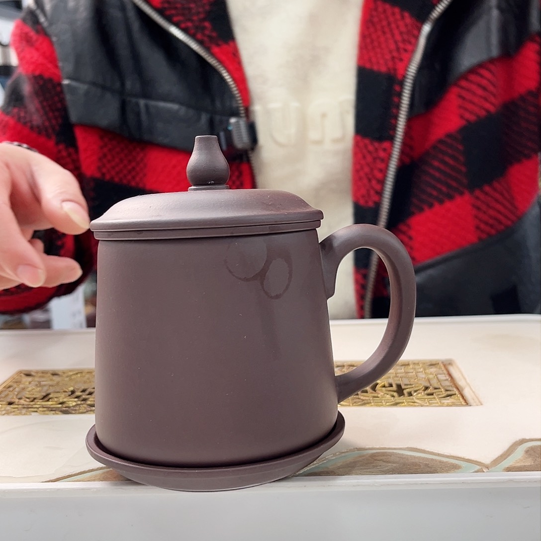 茶杯紫砂光素四件套