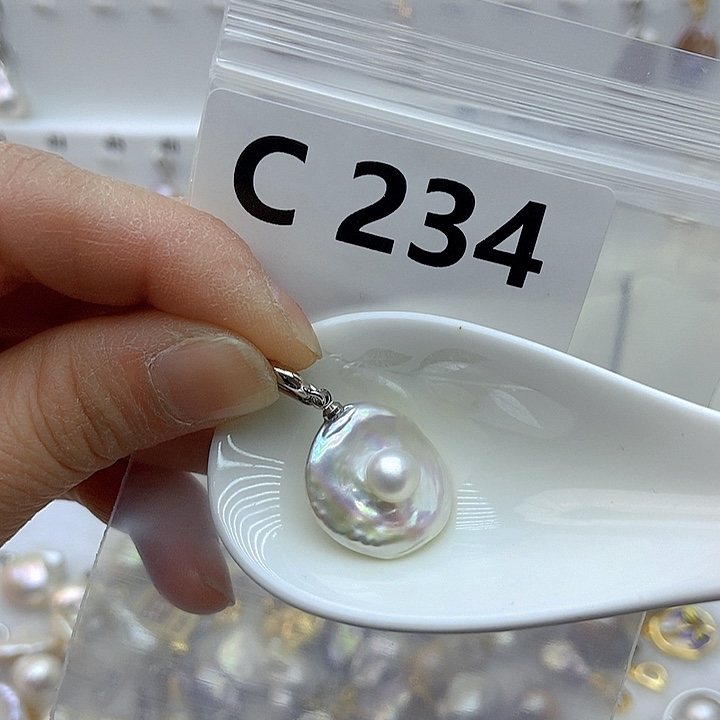 淡水珍珠颈饰银S925镶嵌