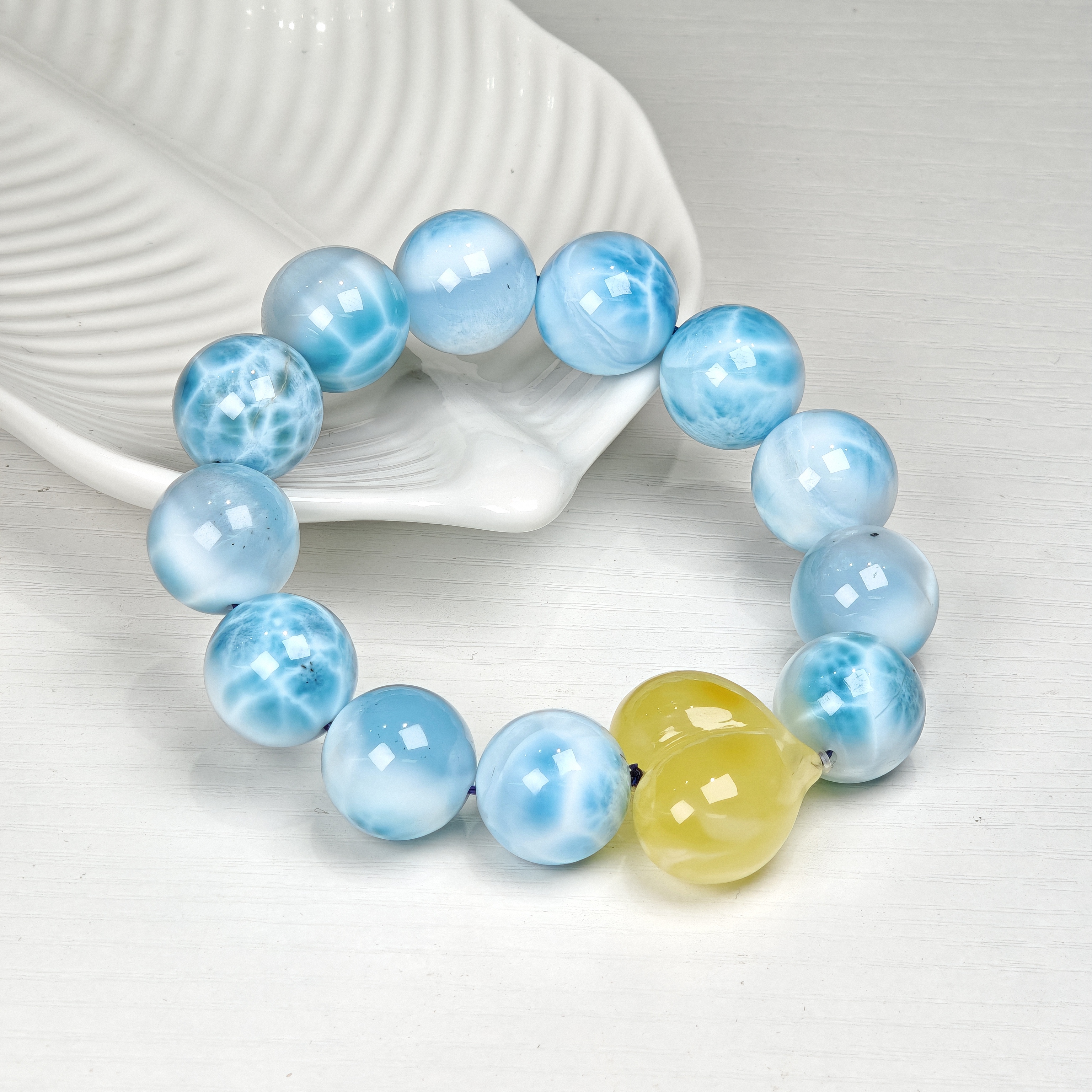 晶匠海纹石蜜心手串  多样性发一  简约精选