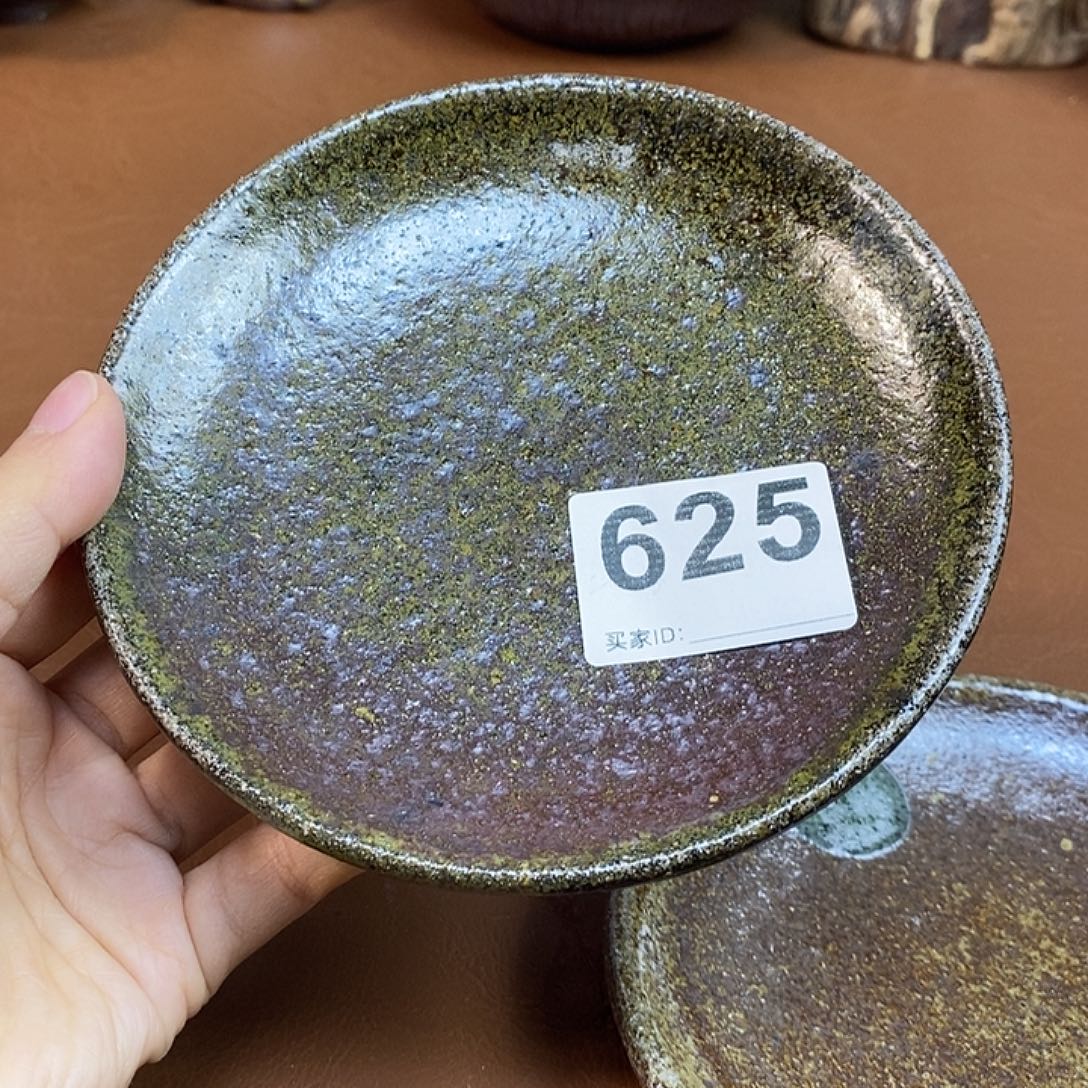 壶柴烧粗陶盘一物一拍13.5