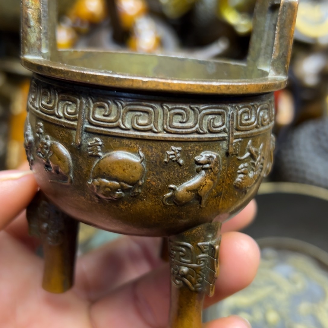 铜摆件欢迎欢迎你