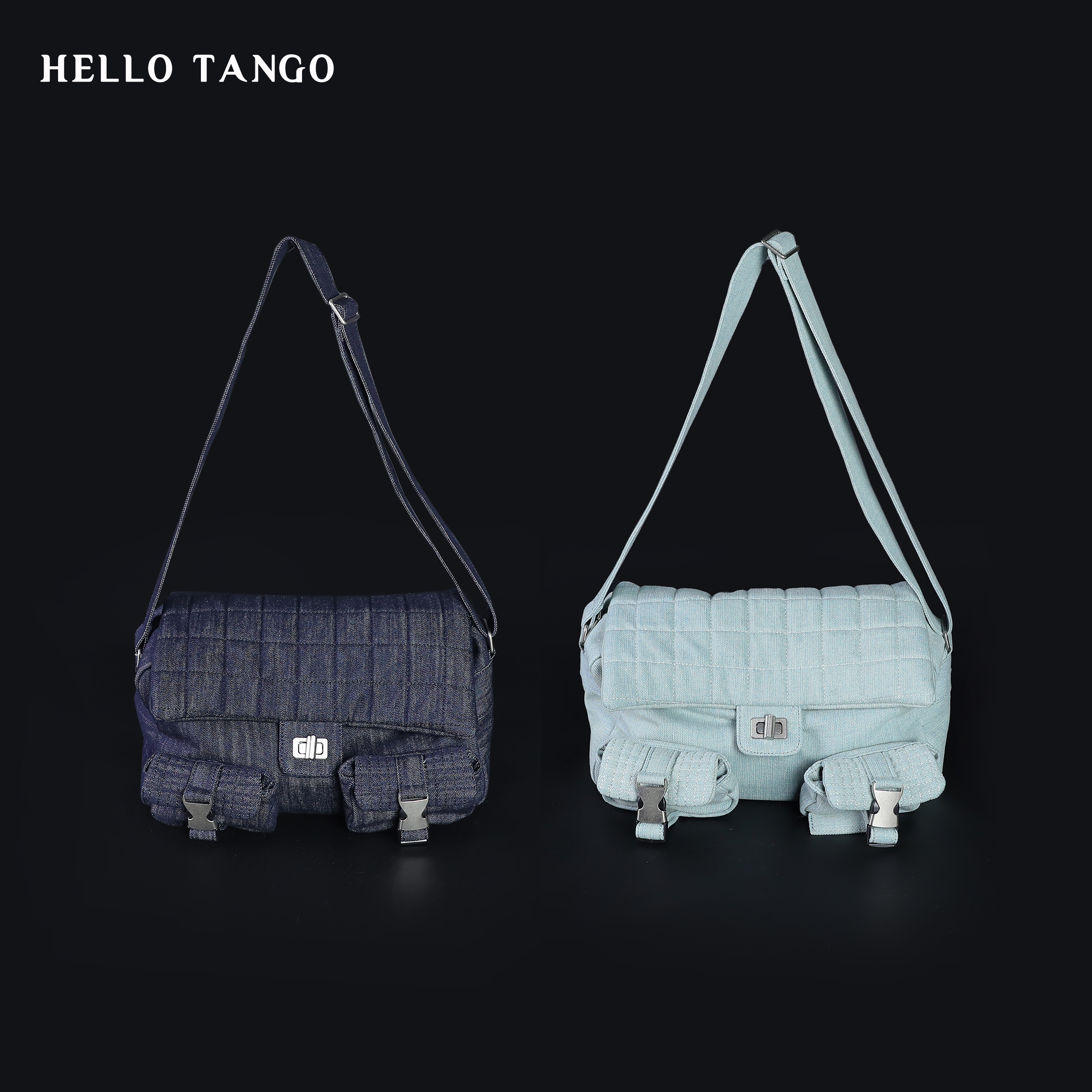 HELLOTANGO小众设计中古休闲大容量挎包