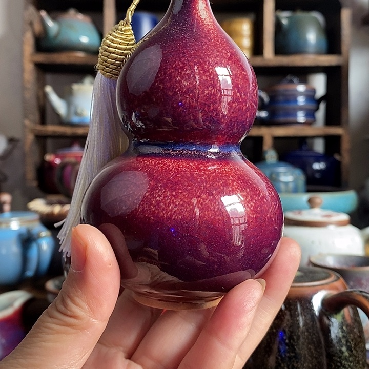 中国神后钧瓷摆件