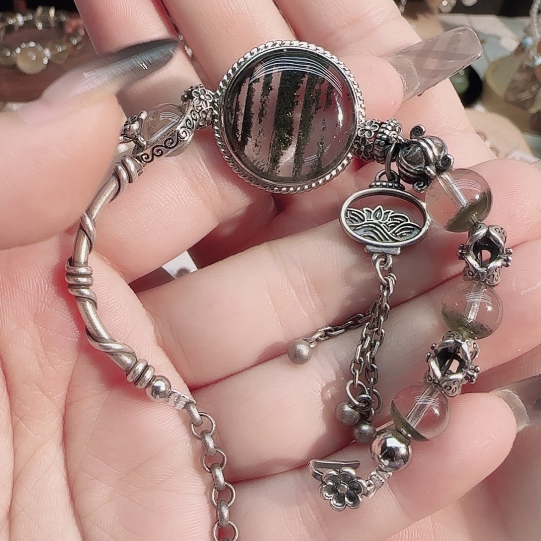 水晶手链未镶嵌绿幽灵设计款