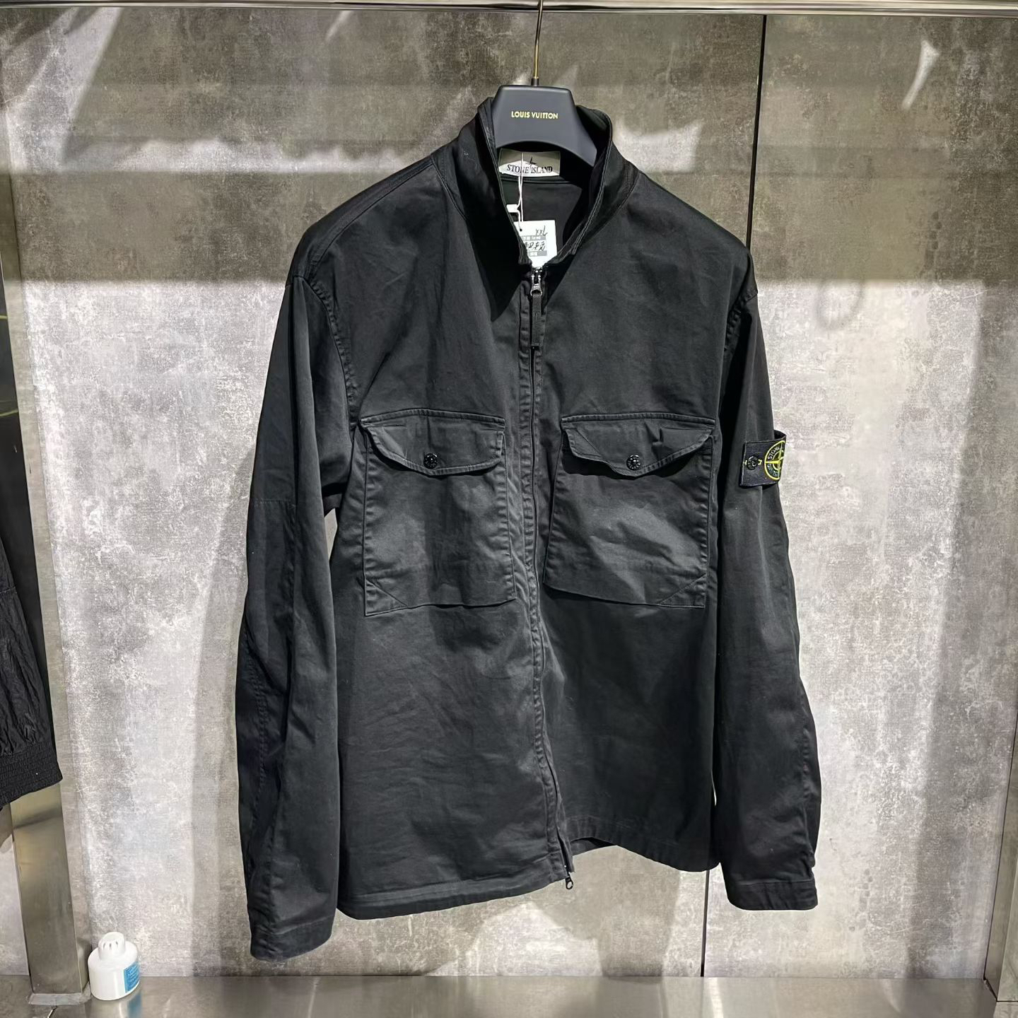 99新 STONE ISLAND xxl码/潮流/休闲/时尚/宽松/口袋纯黑夹克