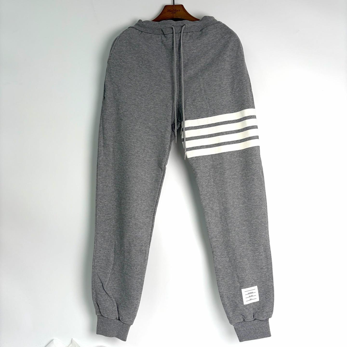 99新 THOMBROWNE 4码 灰色四杠条纹运动裤 bz0770