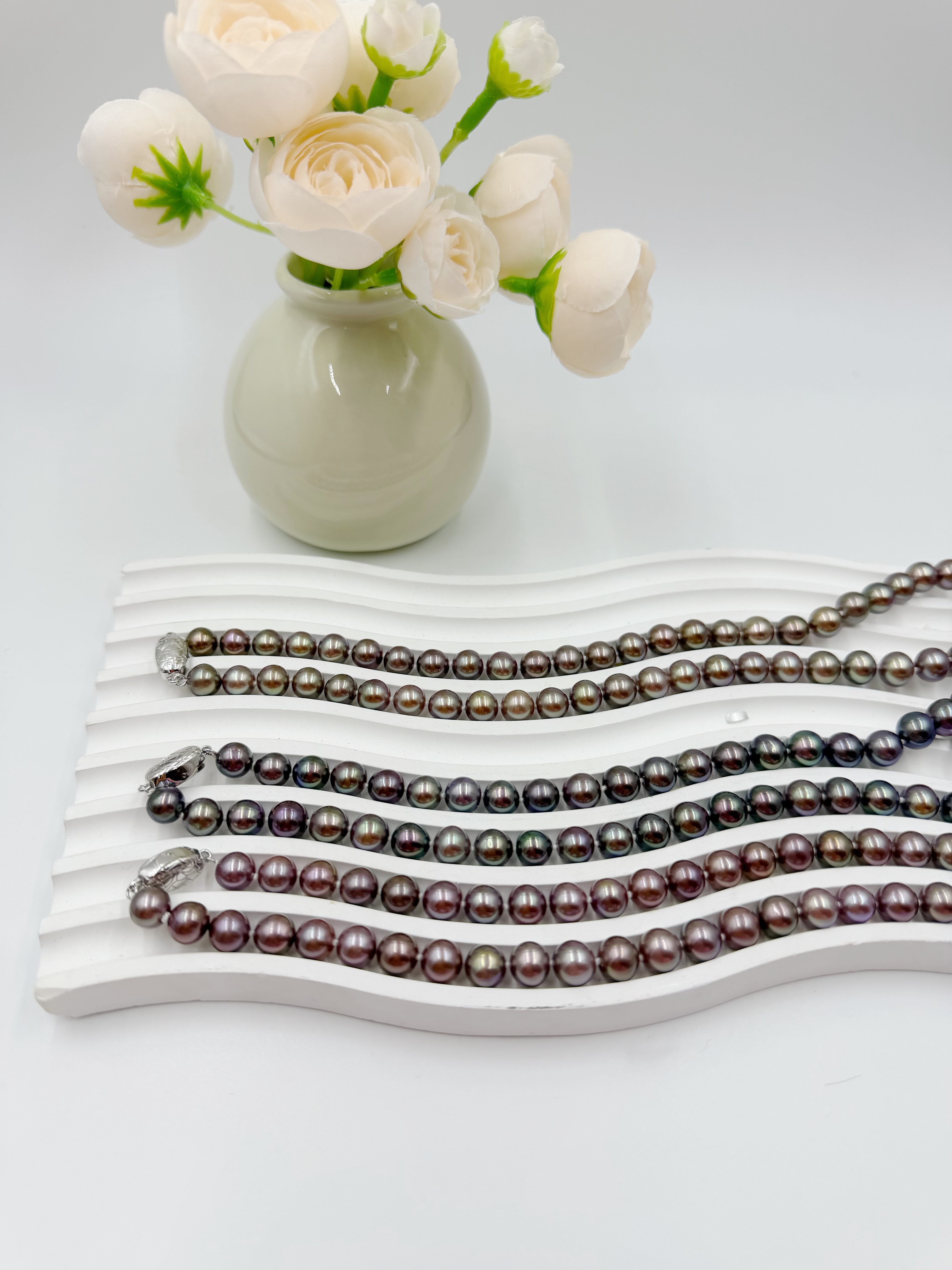 【珍珠晓艾】淡水帝王紫项链 7-9mmS925银E276多样性发一