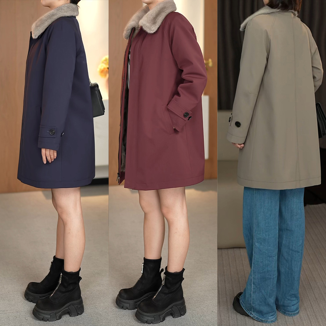 正宗貂皮内胆 海宁皮草可拆卸 派克服女水貂毛外套冬加厚保暖奢华