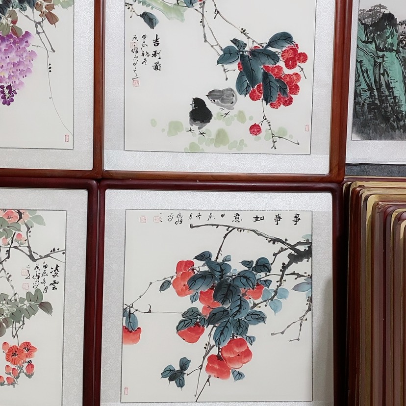 【闪购商品】国画阿*书画作品带框65×65厘米