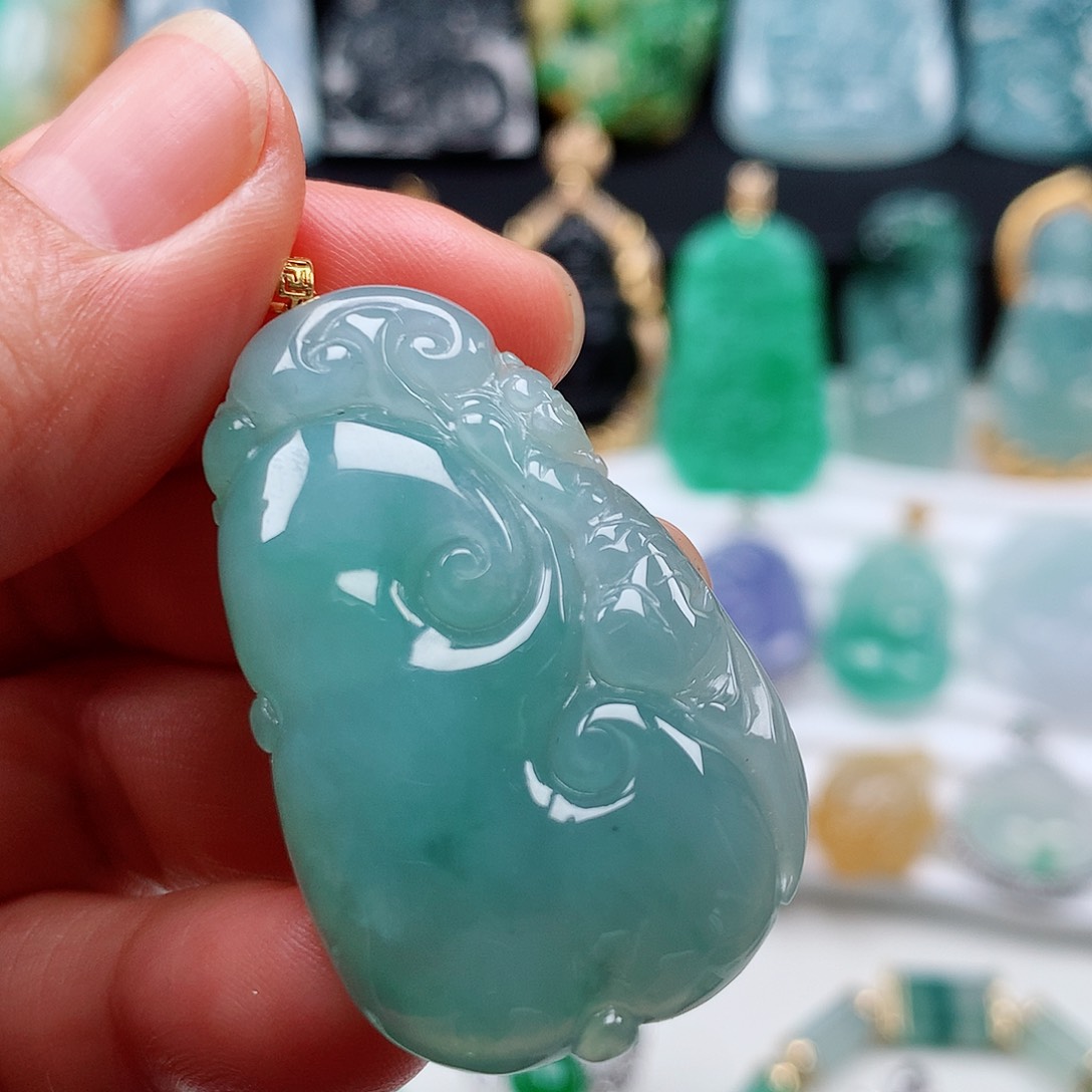 翡翠颈饰18K金镶嵌福利品