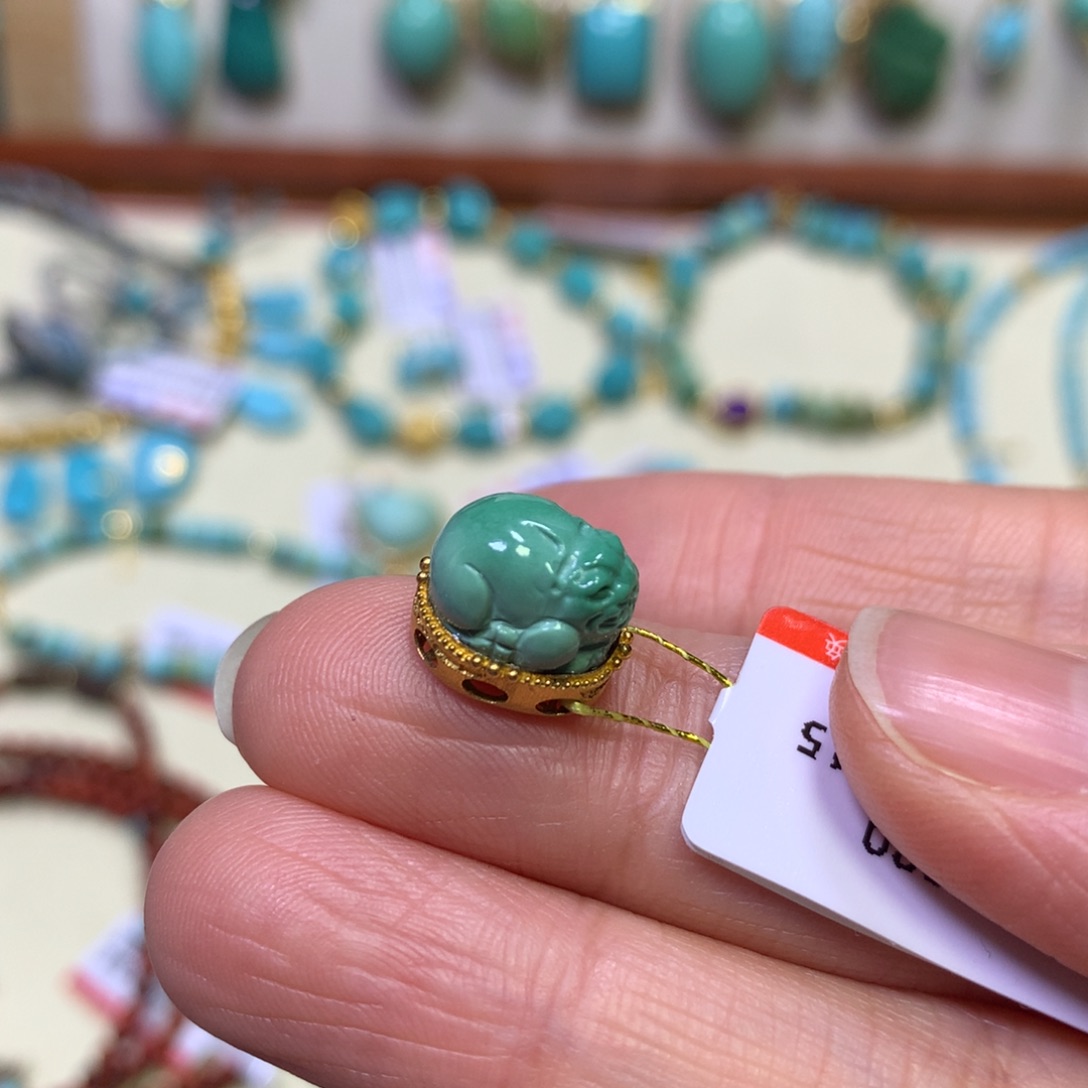 绿松石配饰18K金镶嵌