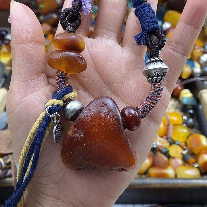 未镶嵌项链蜜蜡项链