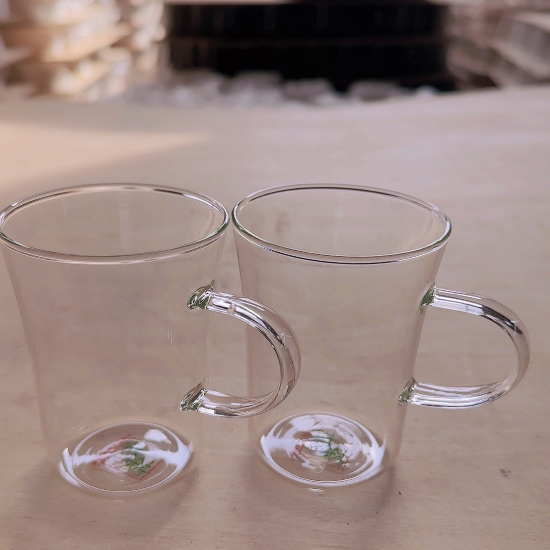 【闪购商品】高硼硅玻璃茶水分离定制水杯2只