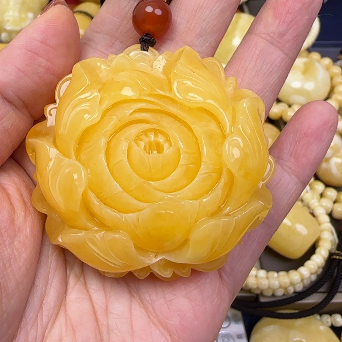 蜜蜡颈饰未镶嵌天然蜜蜡