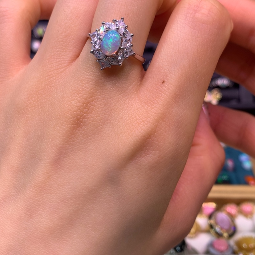 【闪购商品】欧泊戒指款式银S925镶嵌