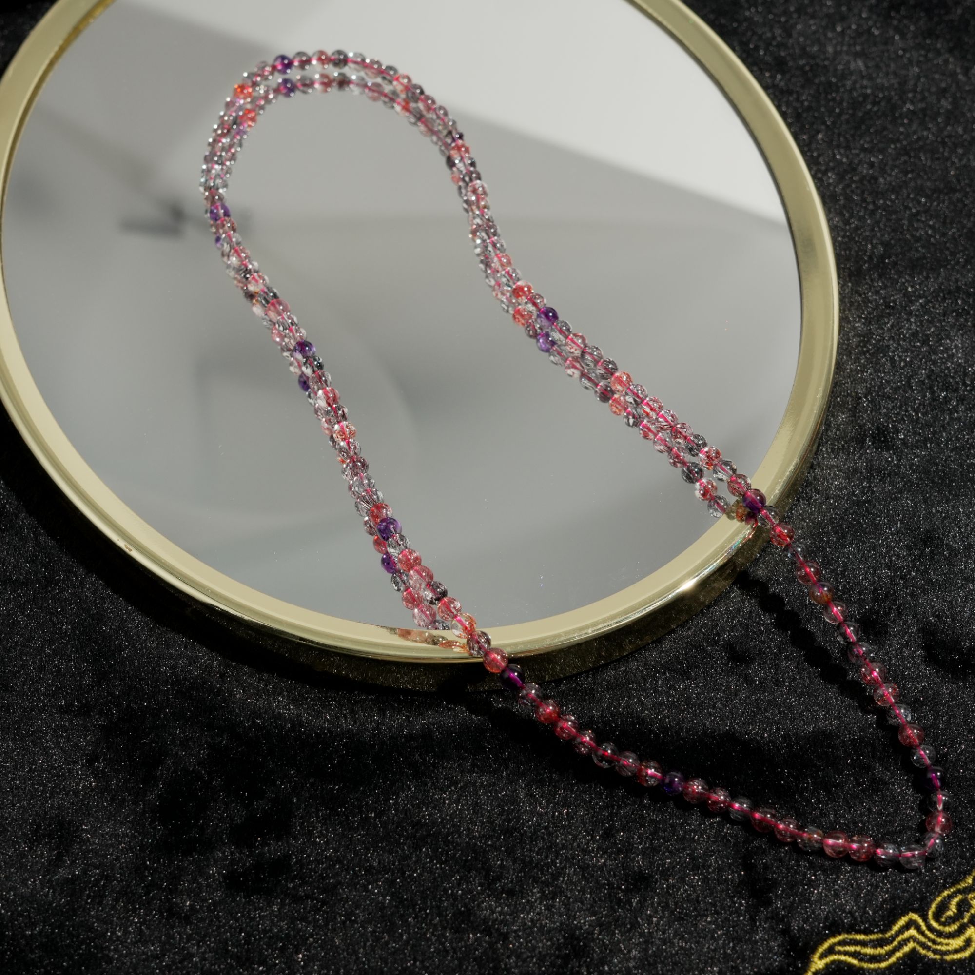 【暹罗珠宝】天然水晶“超七”紫色水晶项链 5-6mm XL85069