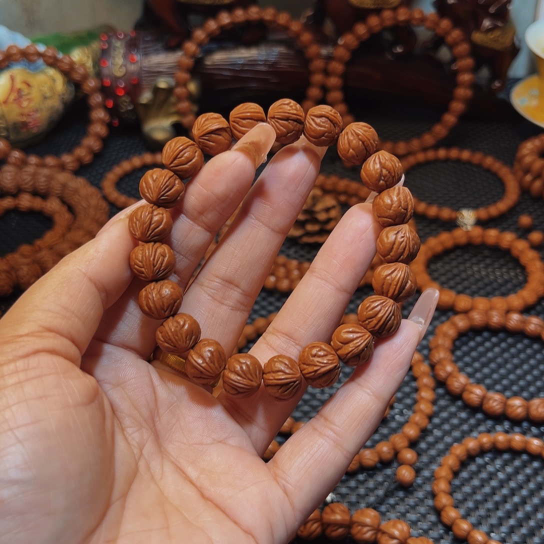 桃核手串13精品玉龙脊单圈