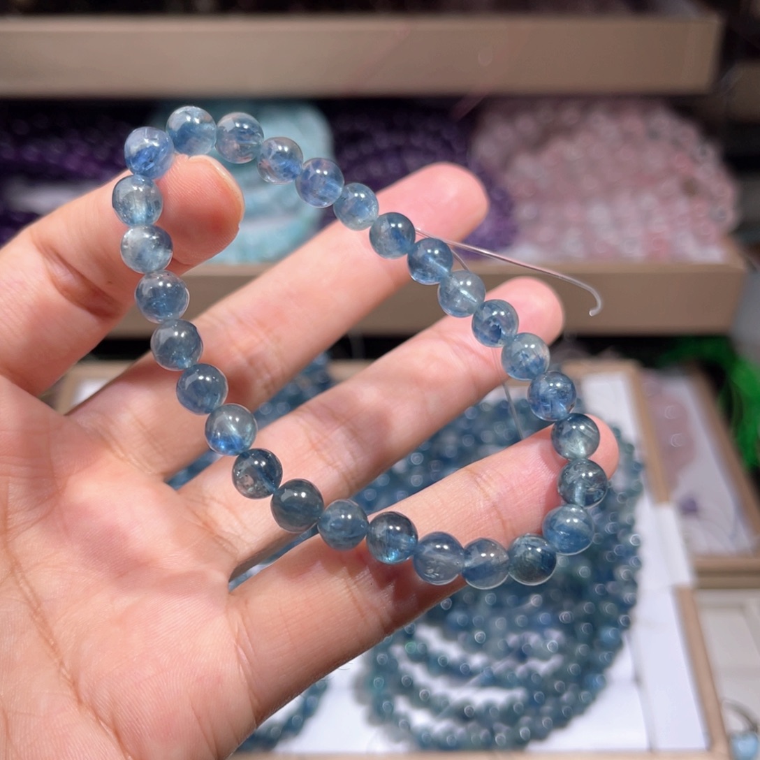 未镶嵌手串水晶蓝绿晶010