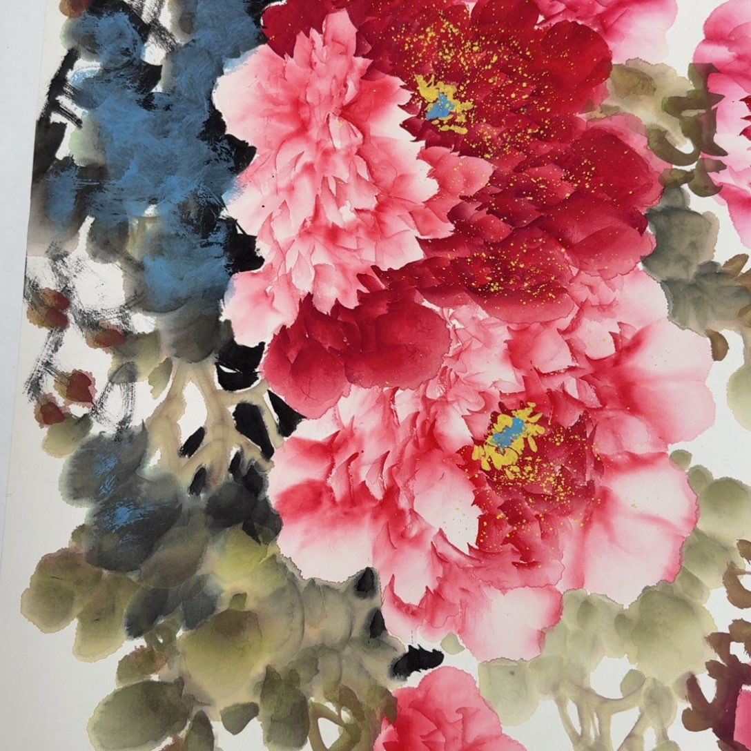 国画纯手绘山水花鸟作品