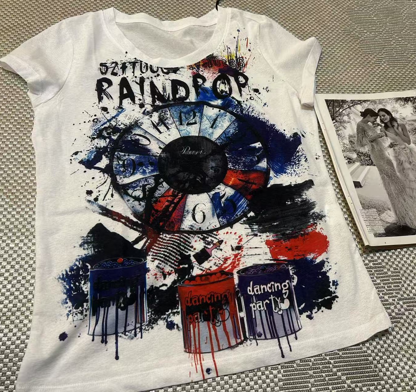 潮流时尚印花圆领休闲百搭短袖圆领女装T恤2025夏新