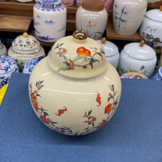 陶瓷盖子款陶瓷茶叶罐密封罐