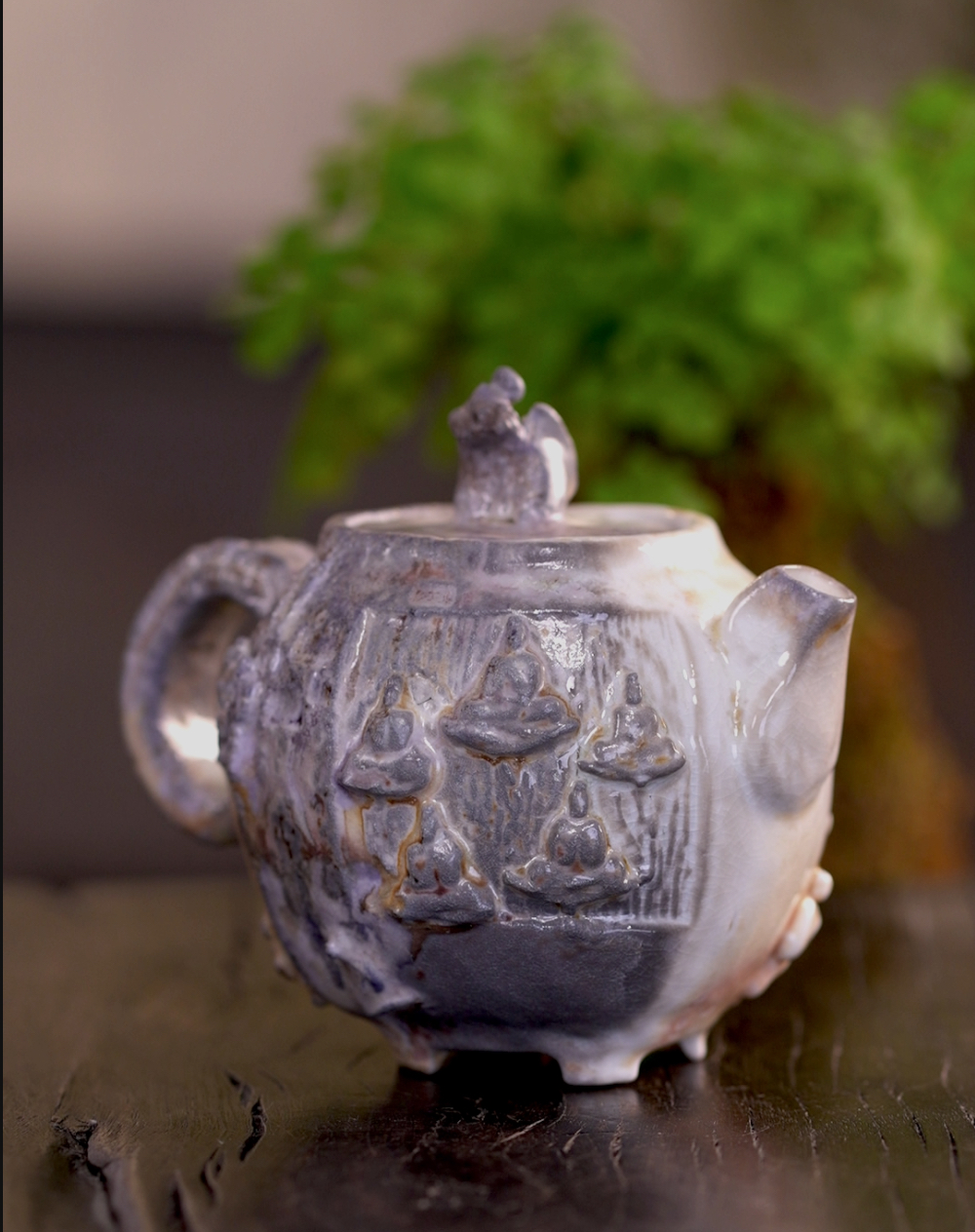 李现锋个人作品石窟柴烧陶瓷壶