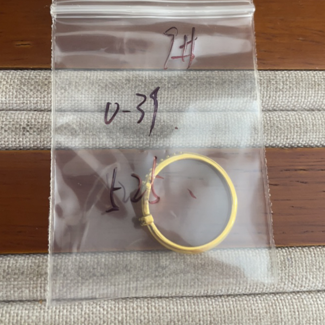 克重0.39 9号 马蹄6D戒指 足金999