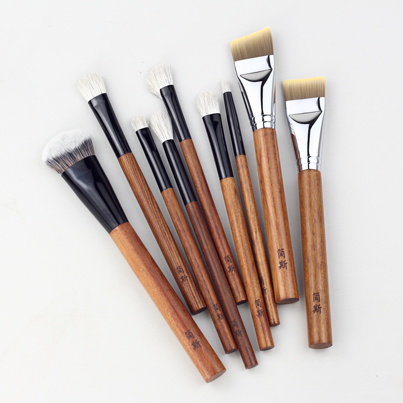 T系列眼影刷鼻影刷刀锋粉底刷一字型超薄平头面膜刷无痕化妆刷