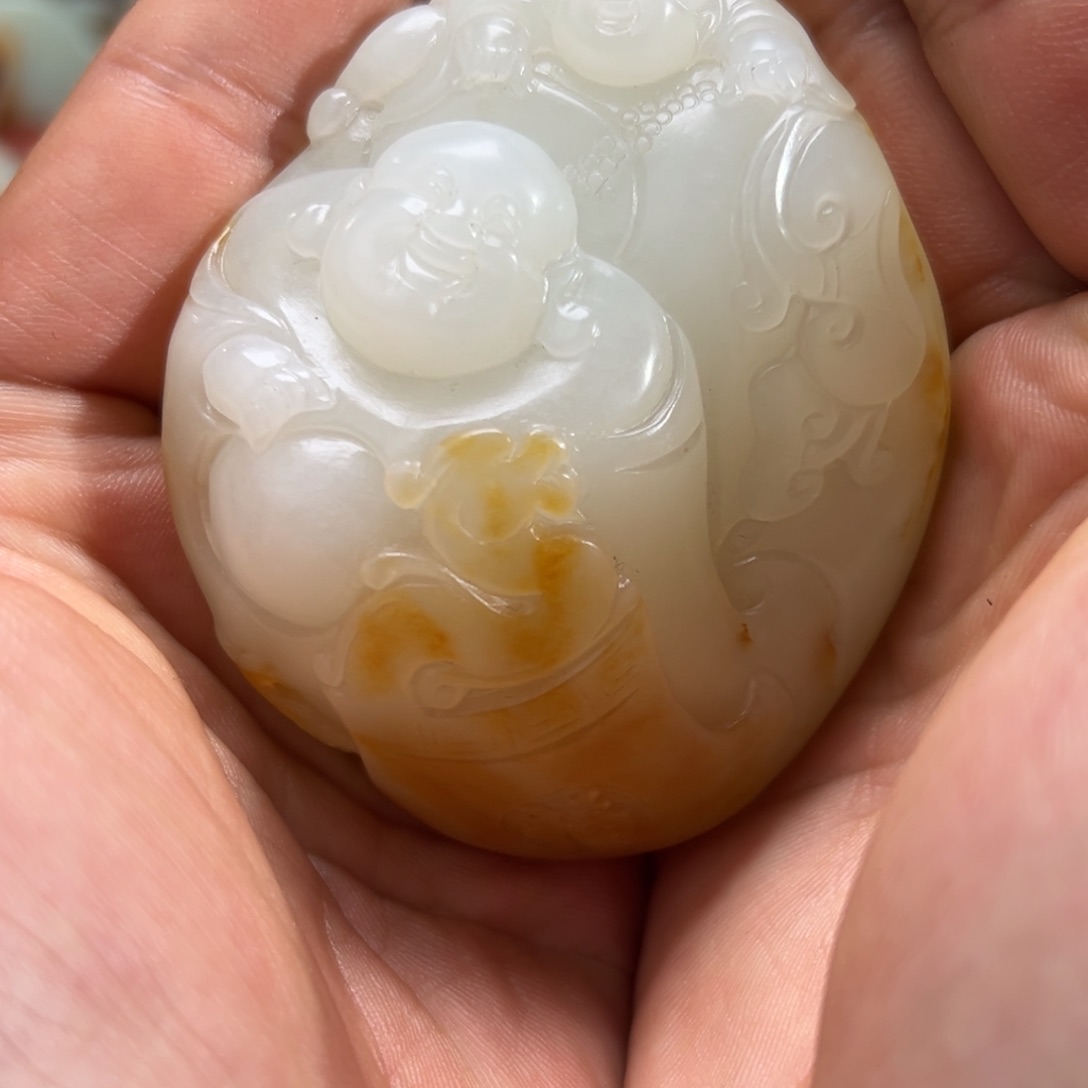 【闪购商品】和田玉挂件未镶嵌吃***饿