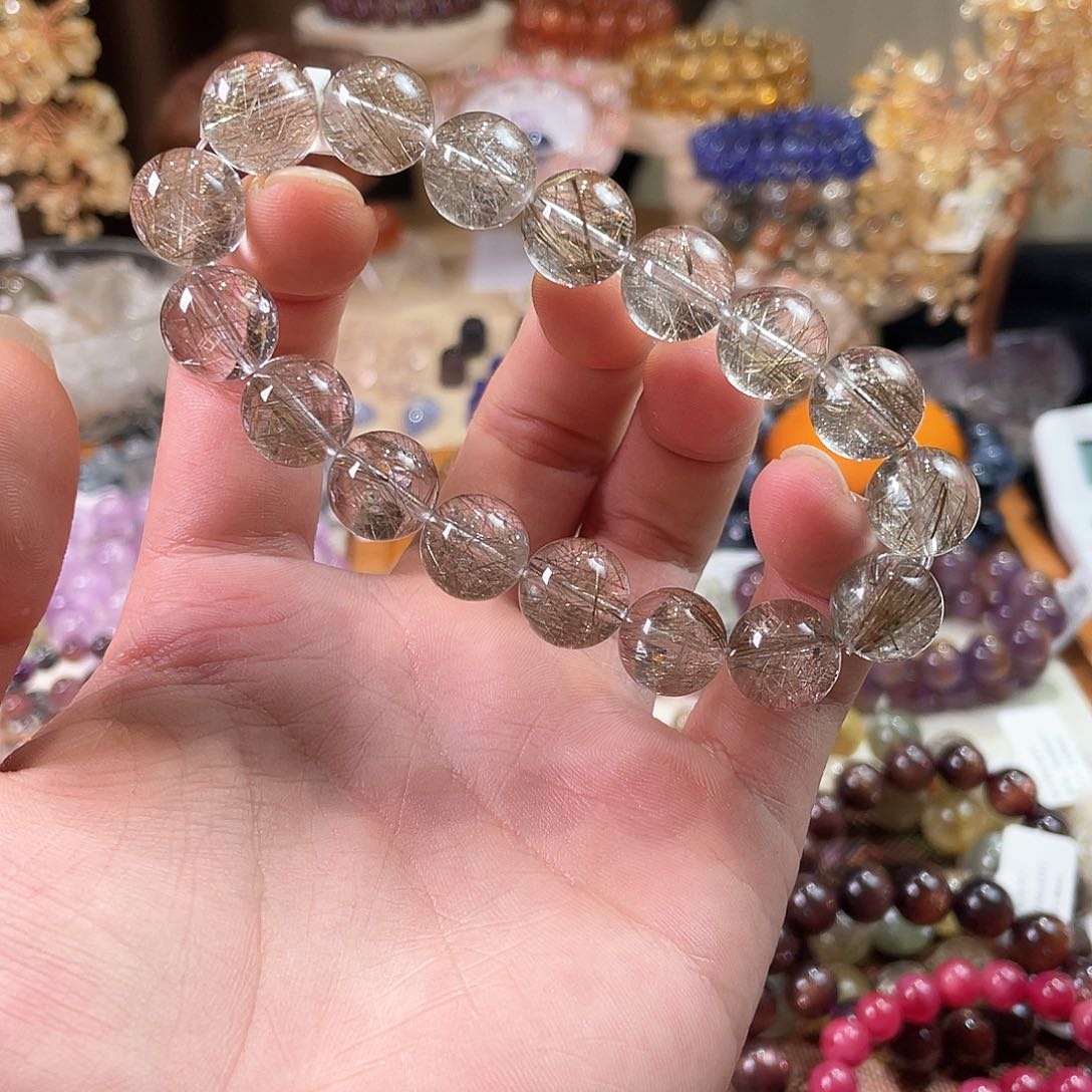 水晶手链未镶嵌魔鬼银发12mm