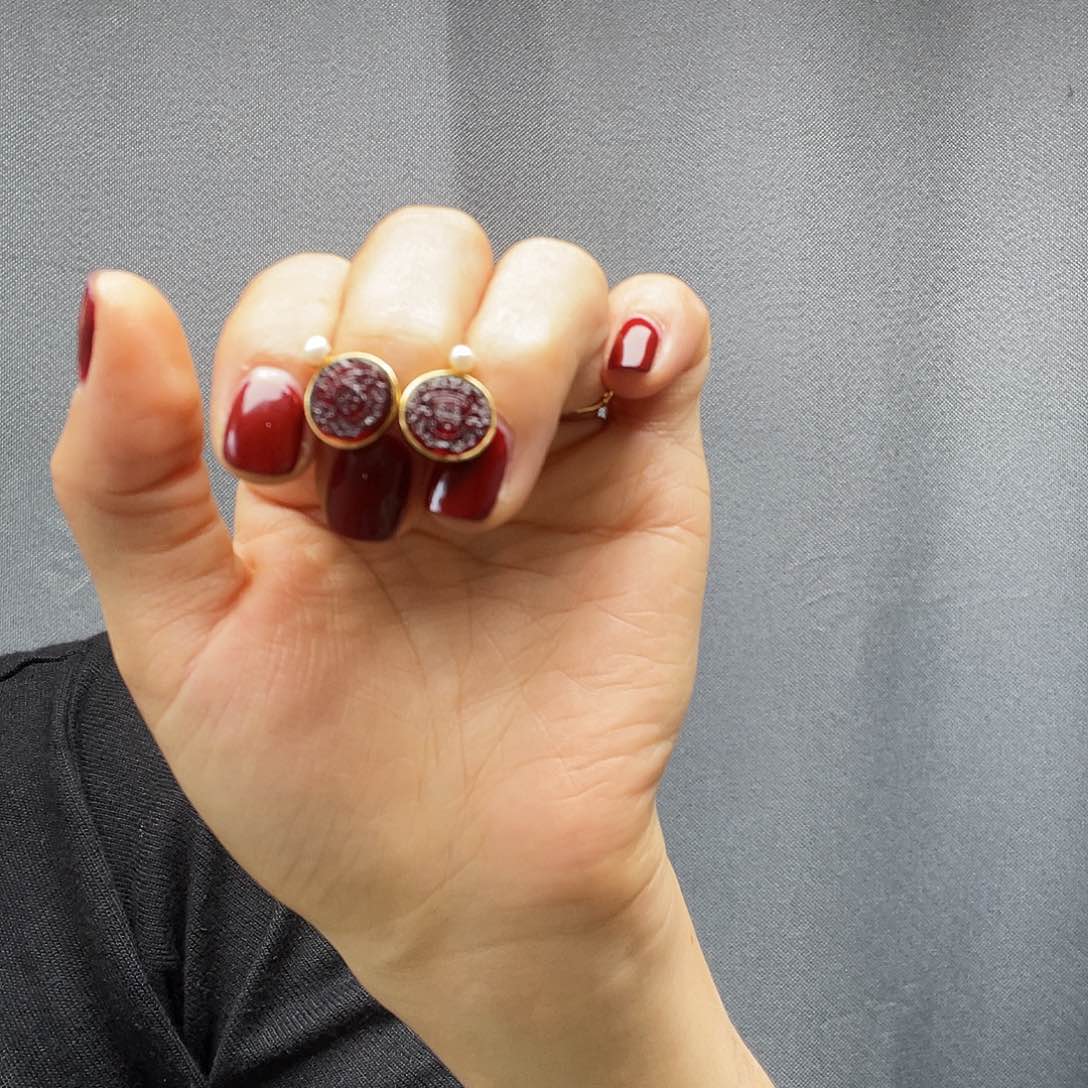 琥珀耳饰银S925镶嵌A****N