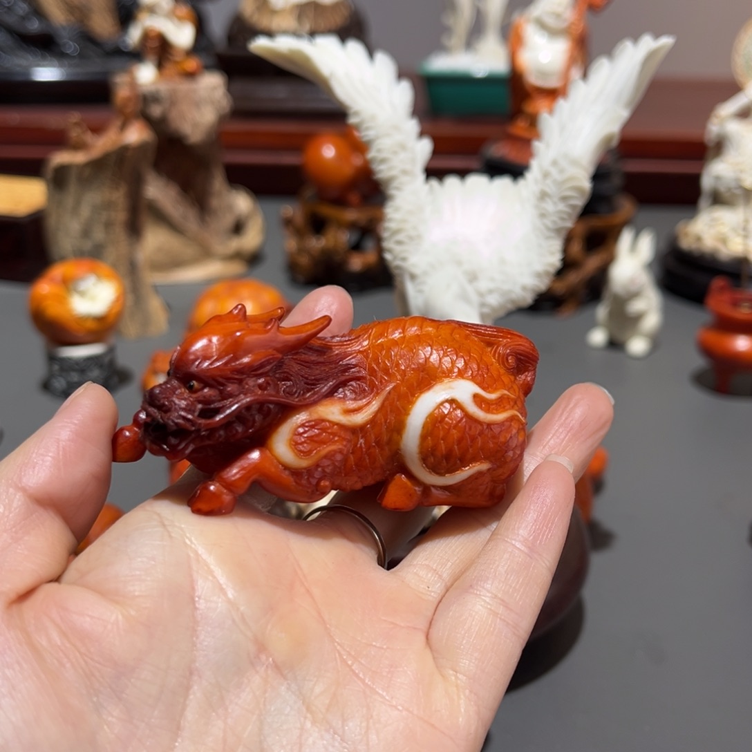 匠***梨鹿骨手串/手链鹿角工艺品摆件