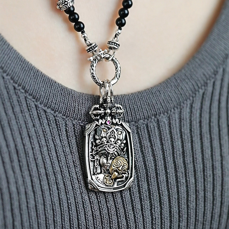 吊坠925银 <一禅兄>S925银前世今生扎基拉姆做旧吊坠时尚复古个性