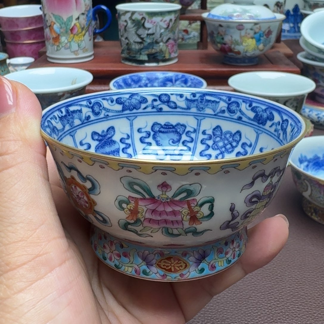 瓷片景德镇仿古手工制作精品展示