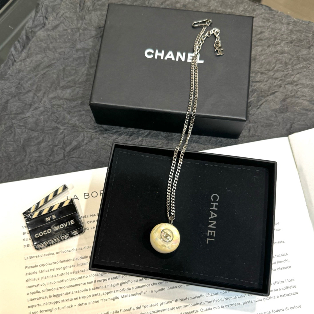 95新 Chanel/香奈儿 泡泡中古Chanel亚克力白球球锁骨链