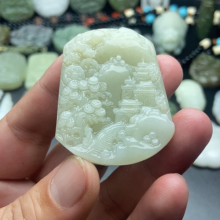 和田玉未镶嵌颈饰