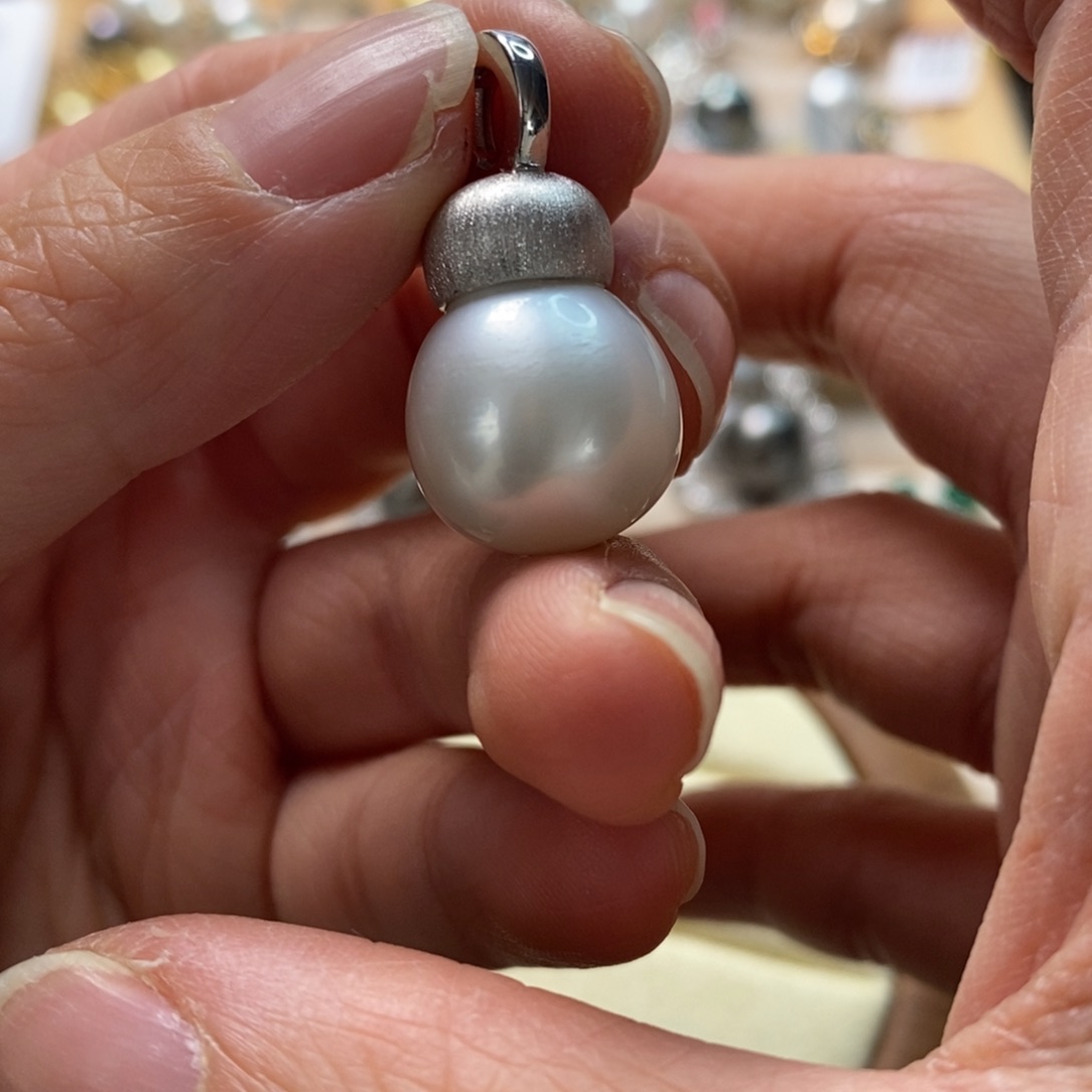 海水珍珠颈饰银S925镶嵌