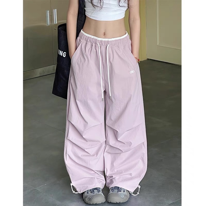 【清货】2025夏韩版东大门拼色宽松薄款休闲裤 D539 539 M