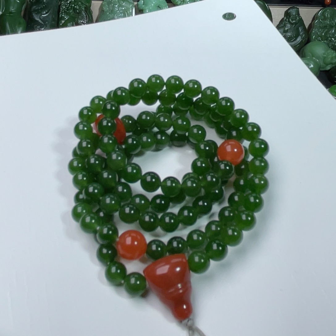 和田玉（碧玉）颈饰未镶嵌晨***去