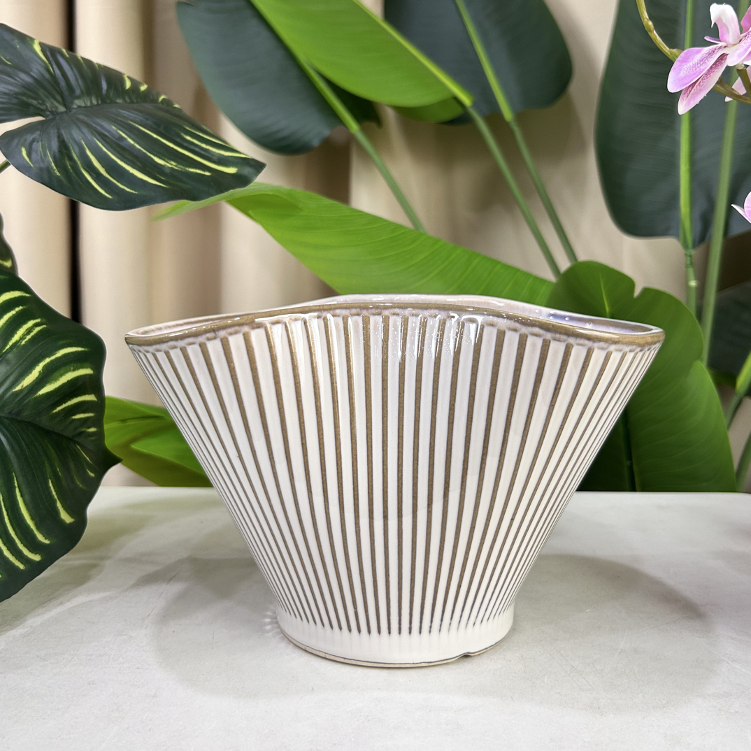 A76口23高14宽11北欧风格大号透气蝴蝶兰花盆家用室内装饰套盆