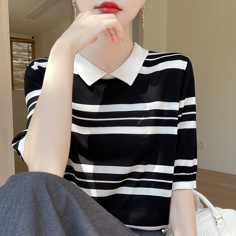 100莱赛尔天丝 针织POLO领短袖夏季 版型超好 贴身柔软不闷热