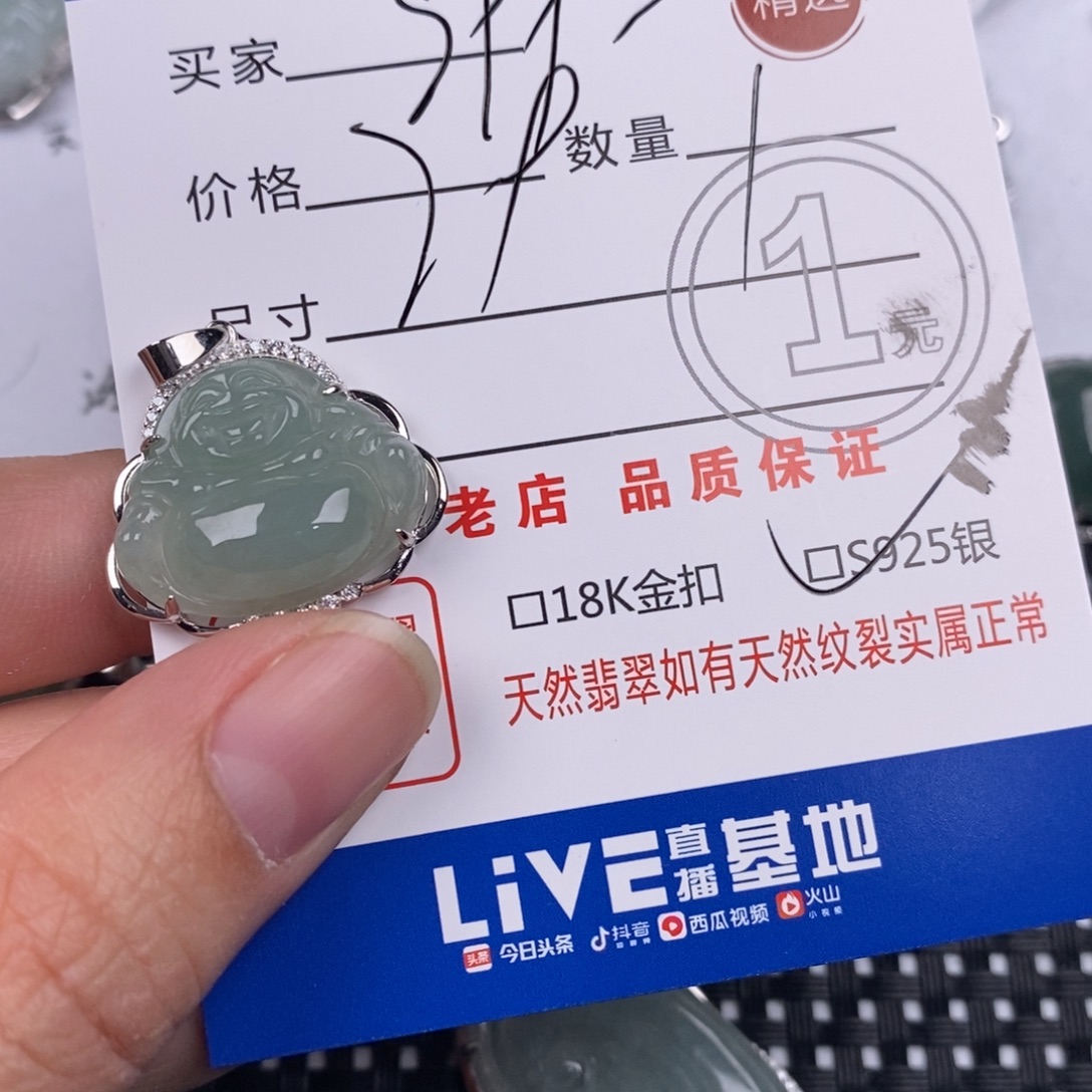 9***W翡翠银S925镶嵌颈饰