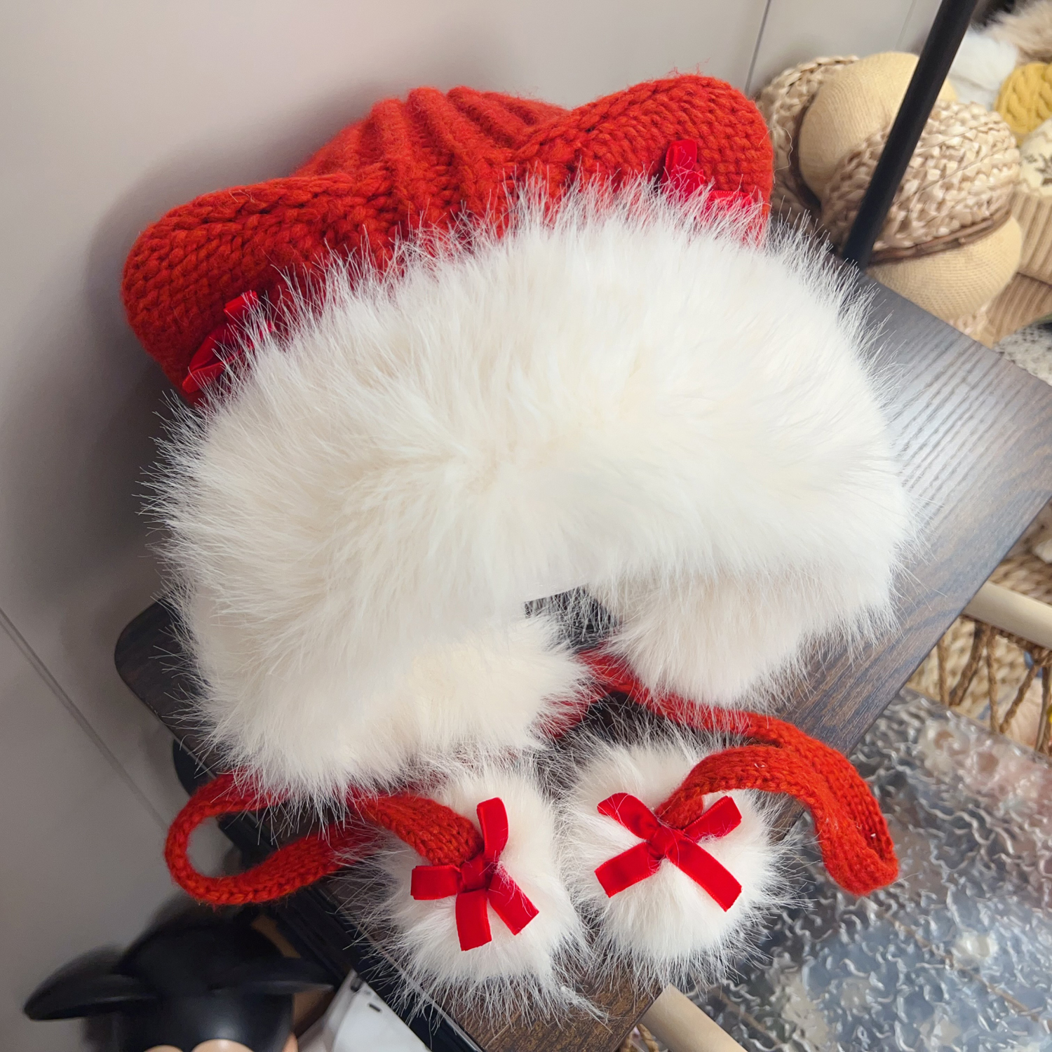 【罐头妈妈】儿童毛线帽子冬季宝宝加厚针织保暖帽男女童毛绒护耳帽