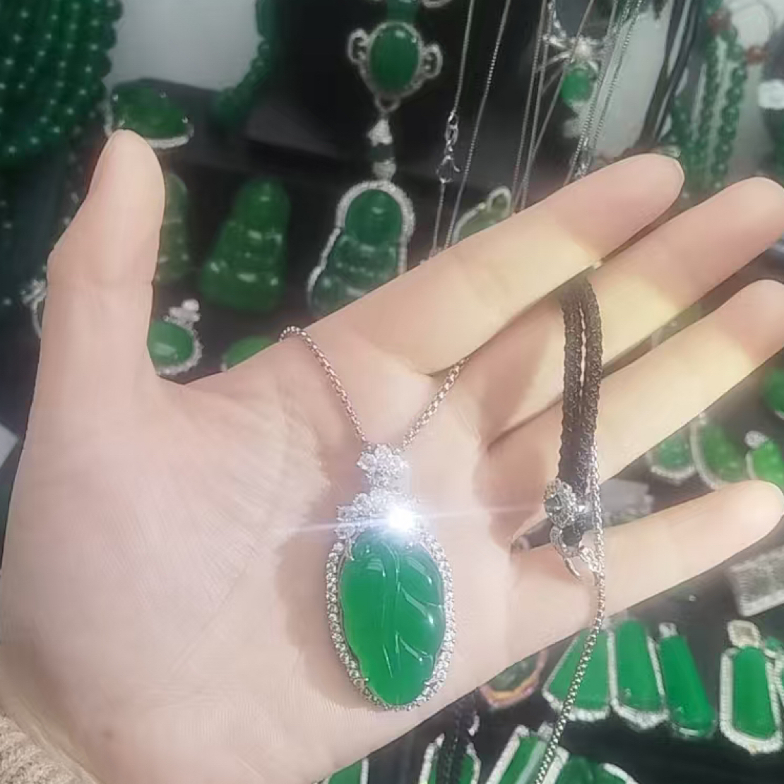 天然玉髓毛衣链项链