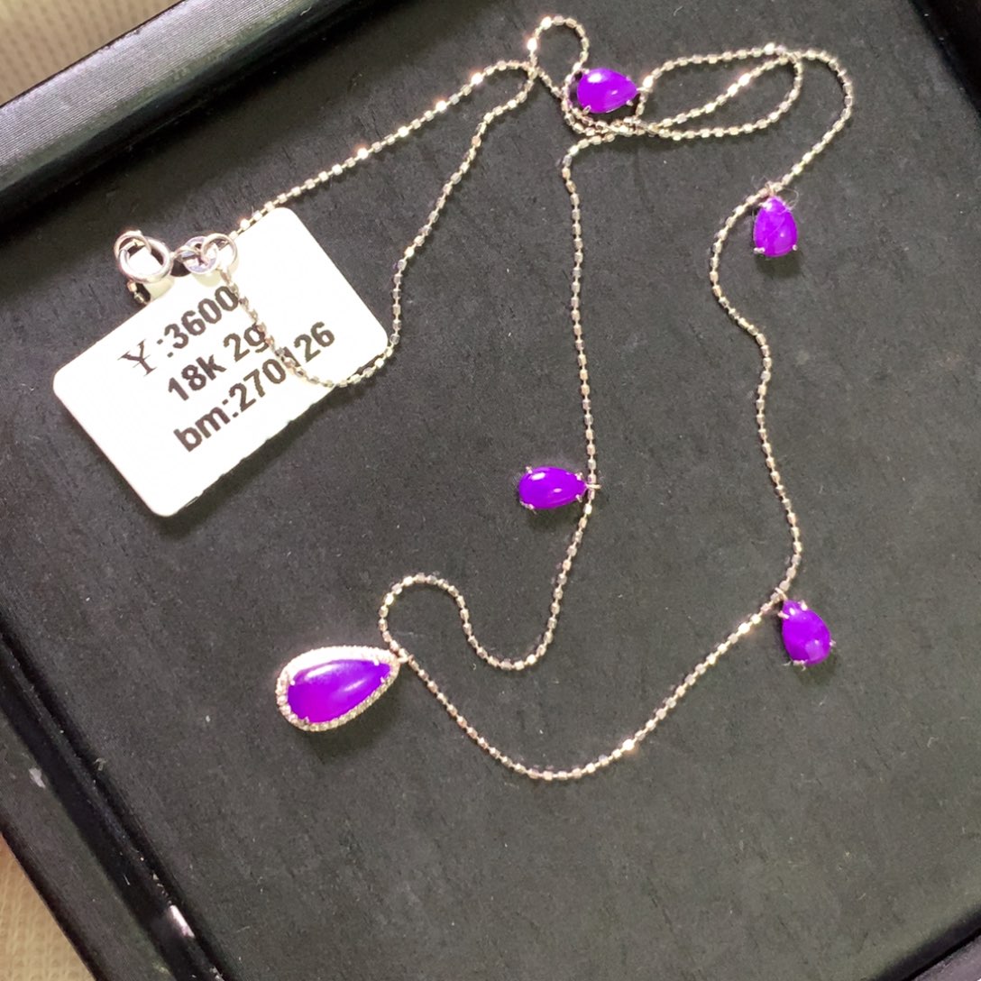 苏纪石（舒俱来）项链18K金镶嵌