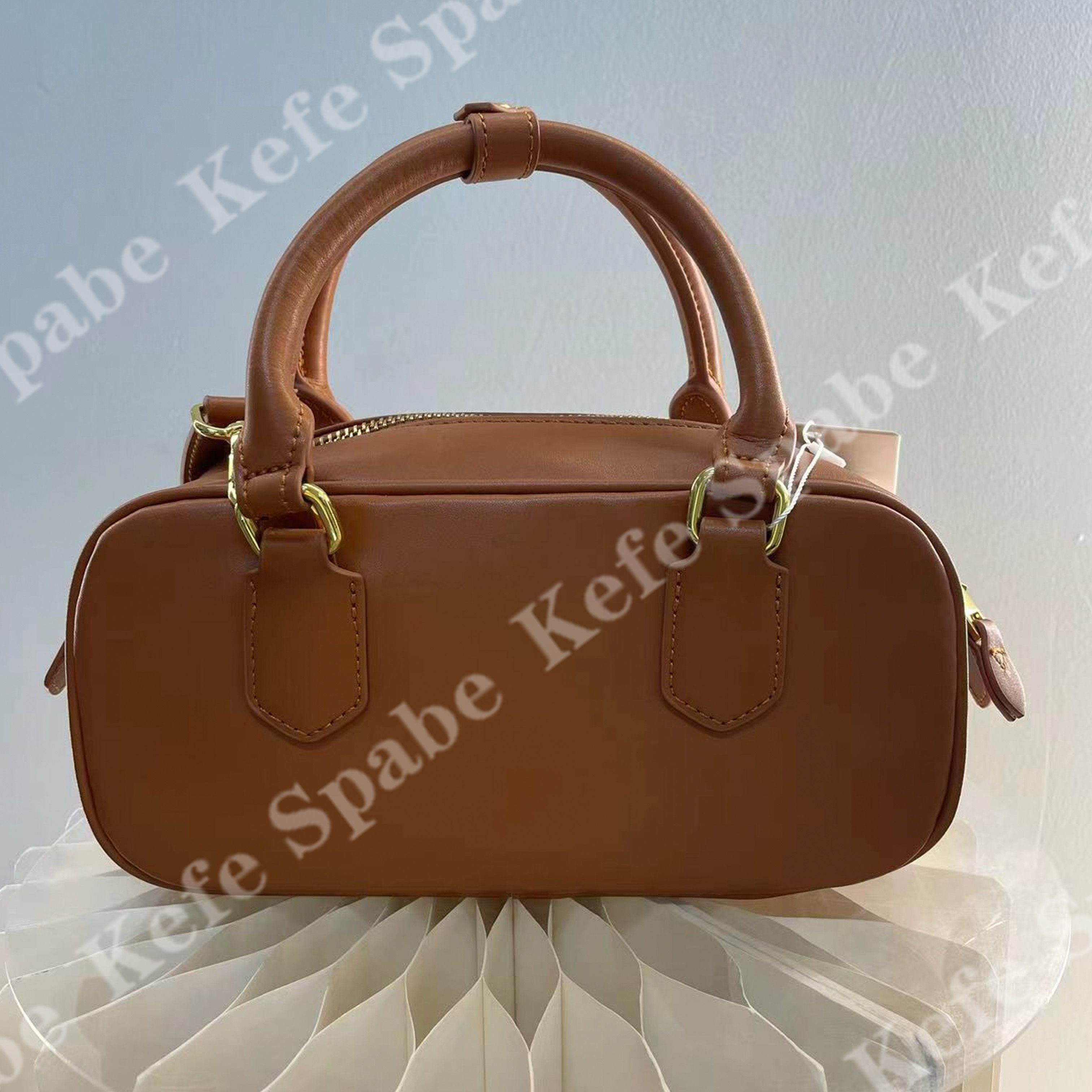 HM020 T25新款棕色保龄球单肩手提斜挎包-1